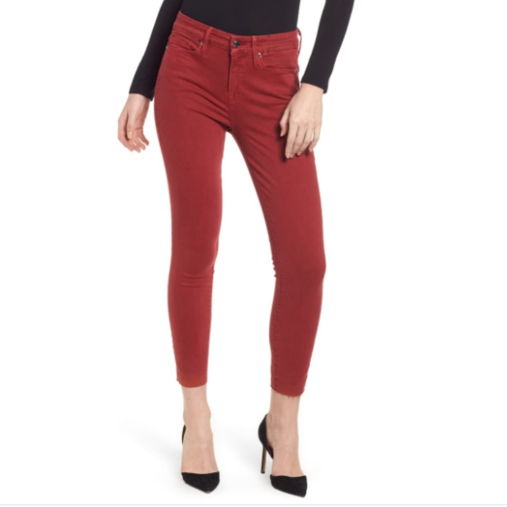 Good American Good Legs Raw Edge Crop Skinny Jeans